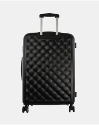 Pierre Cardin - Pierre Cardin Metro Medium Hard Shell with Mini Beauty Case Set + Leather Tag