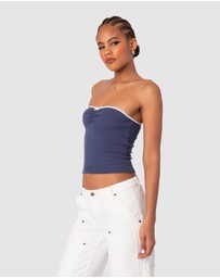 EDIKTED - Kacey Strapless Waffle Top