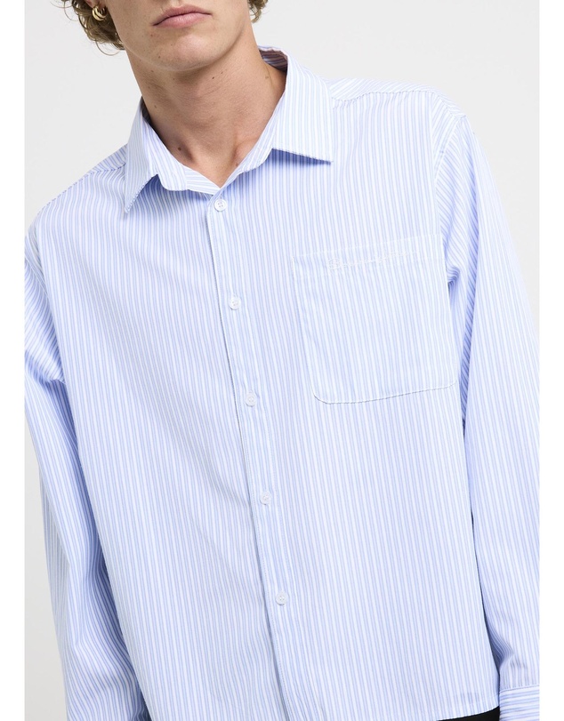 Black Noise White Rain - Miami Striped Long Sleeve Shirt