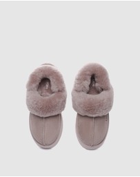EVERAU - Australian Shepherd Ugg Musa Platform Cow Suede Upper House Shoes