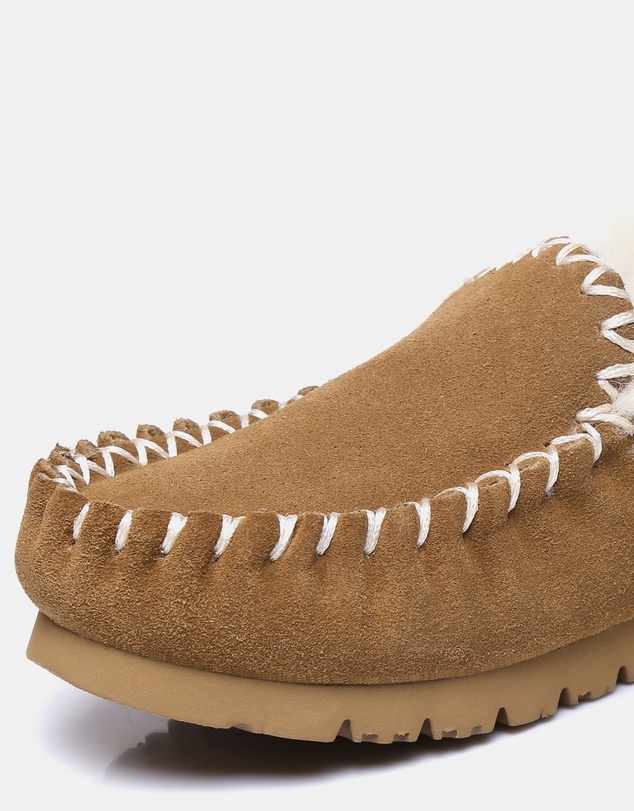 EVERAU - Australian Shepherd Ugg Popo Moccasins Cow Suede Upper Moccasins