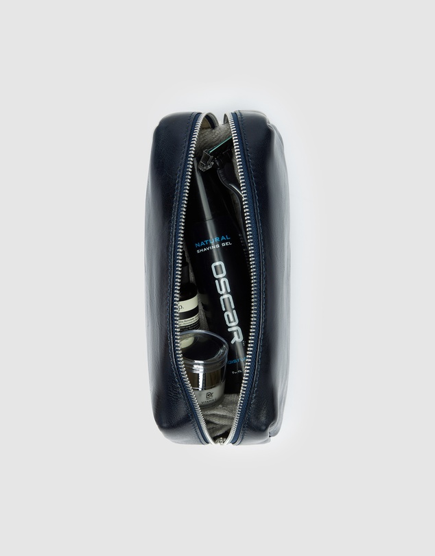 Republic of Florence - The Otto Blue Leather Dopp Kit
