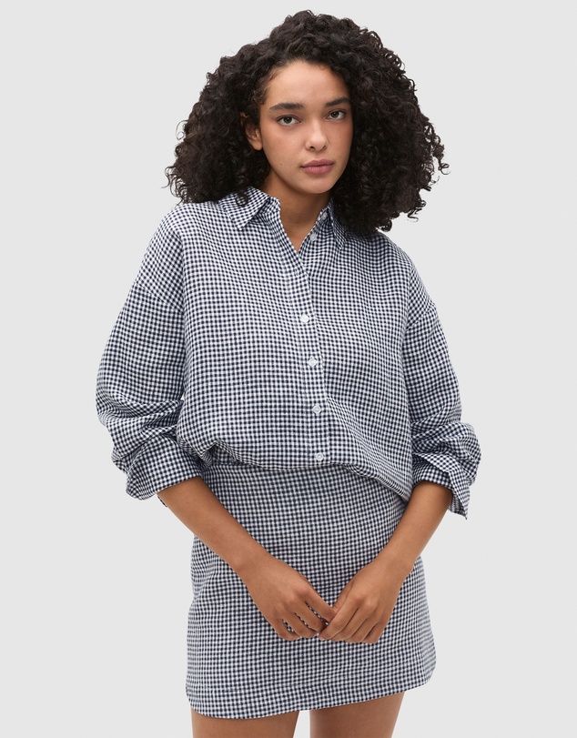 Seed Heritage - Linen Gingham Mini Skirt