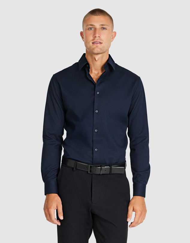 Tarocash - Cy Slim Textured Bamboo Shirt