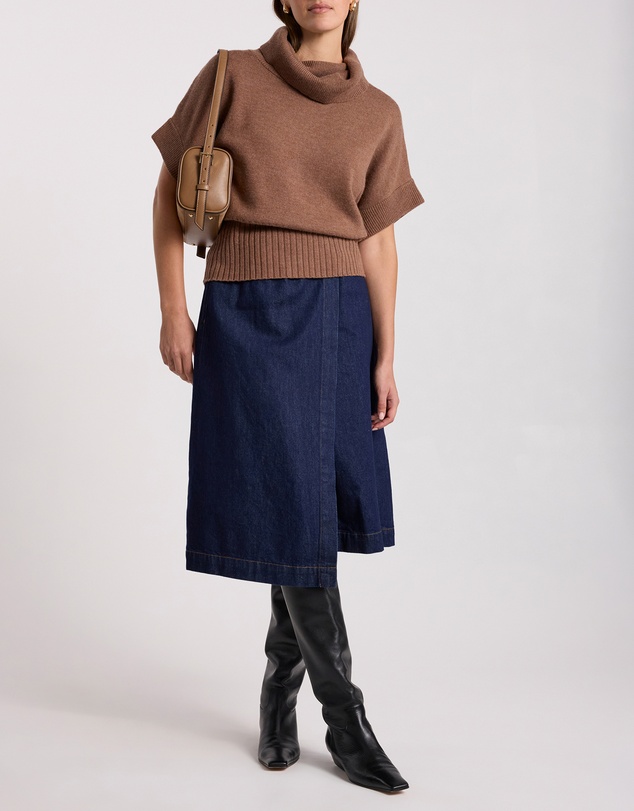 David Lawrence - Roll Neck Gilet Top