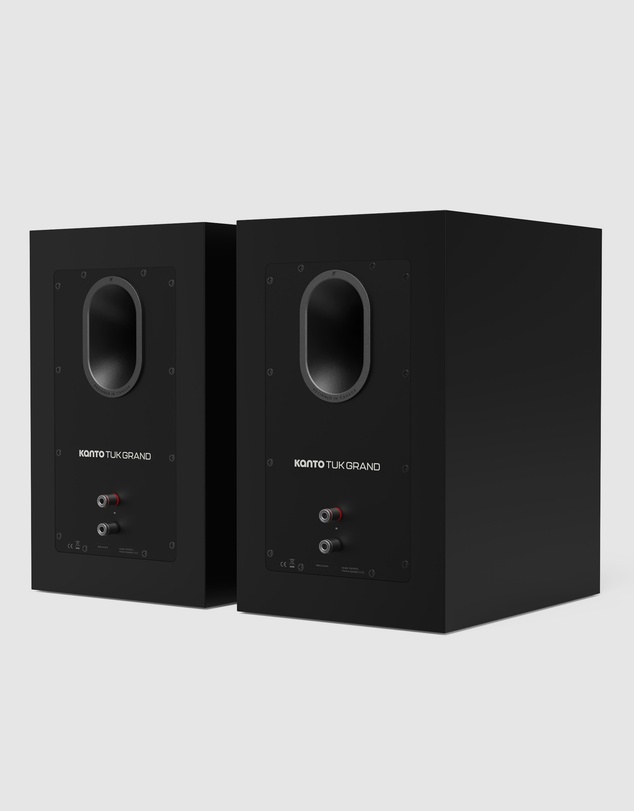 iWorld - Kanto TUK (2nd Gen) 260W Premium Powered Speaker System with Bluetooth 5.4, Dual RCA and USB-C Inputs - Matte Black w/ Gunmetal