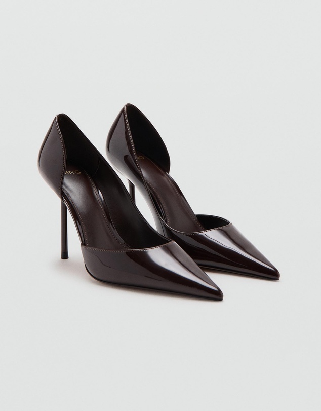 M.N.G - Asymmetrical Patent Leather Court Shoes