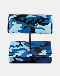Wolf - Wolf Elements Double Watch Stand Blue & Black