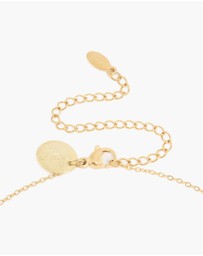 Lovisa - Waterproof Gold Plated Stainless Steel Cubic Zirconia Bow Pendant Necklace