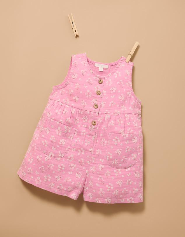 Purebaby - Floral Jumpsuit-Kids-Babies