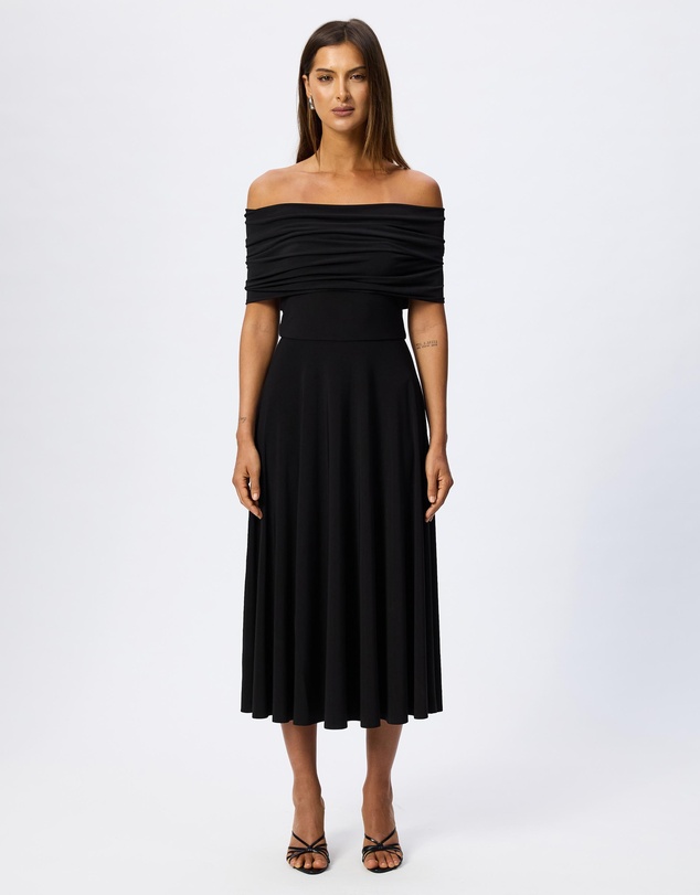 Norma Kamali - Sleeveless Cowl Neck Hooded Midi Dress