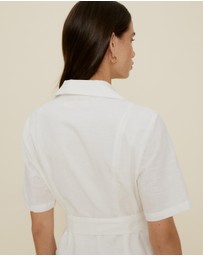 The Fated - Claudia Linen Blend Midi Dress