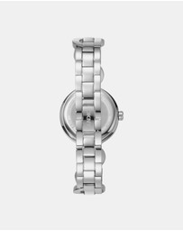 DKNY - Open Link Silver 28mm Pink Womens Watch