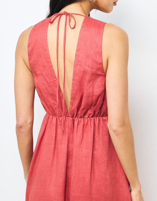 AERE - Navi Linen Midi Dress