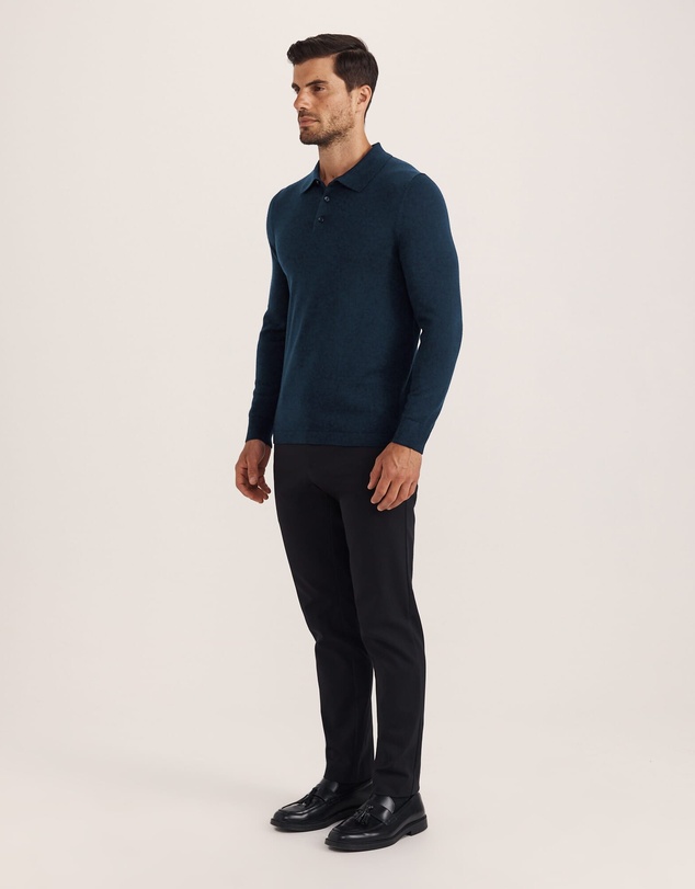 SABA - Franklin Merino Wool Long Sleeve Polo