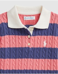 Polo Ralph Lauren - Striped Cable-Knit Cotton Sweater Dress - Babies