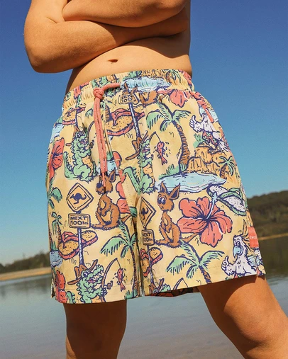 Skwosh - G'day Boys Eco Swim Shorts in Yellow