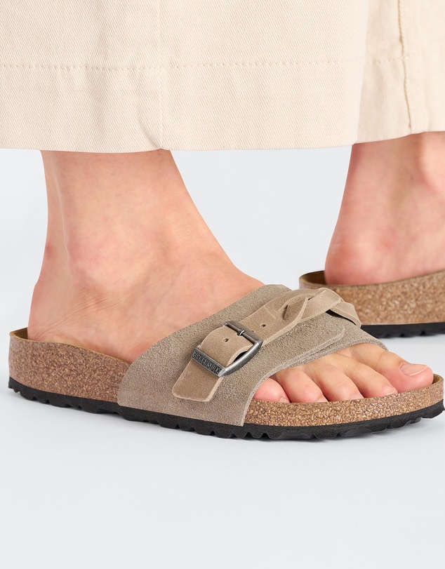 Birkenstock - Oita Braided Taupe Suede Leather Narrow - Unisex