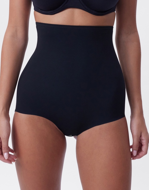 Bras N Things - Microfibre High Waist Brief - Black