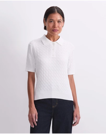 Sportscraft - Chiffon Cotton Cable Polo