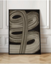 Olive et Oriel - Beige Strokes No 4 by Treechild Art Print