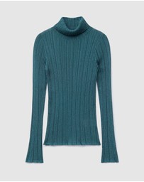 & Other Stories - Rib-Knit Lurex Turtleneck