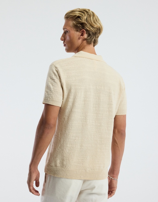 Calibre - Boucle Open Neck Polo Biscuit