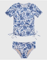 Aqua Blu Kids - Azalea Short Sleeve Rash Vest Set - Kids