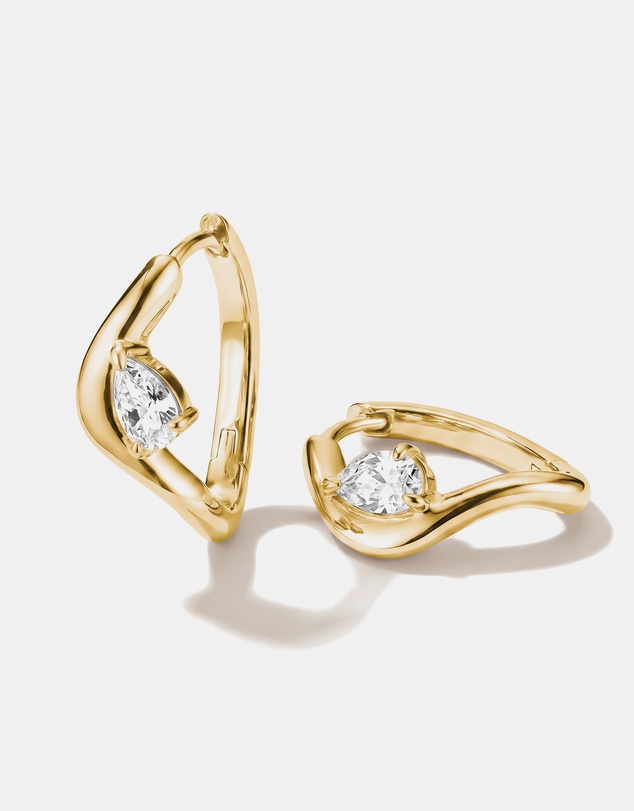 THOMAS SABO - THOMAS SABO Hoop earrings with zirconia in teardrop shape