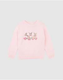 Bebe by Minihaha - Winnie Embroidered Bunny Knitted Jumper - Kids