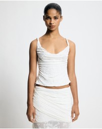 Lover - Elisabeth Cowl Neck Burnout Top