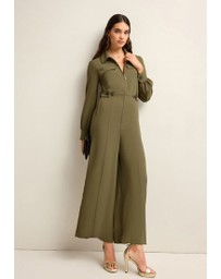 NEXT - Crepe Long Sleeve Wide Leg Jumpsuit