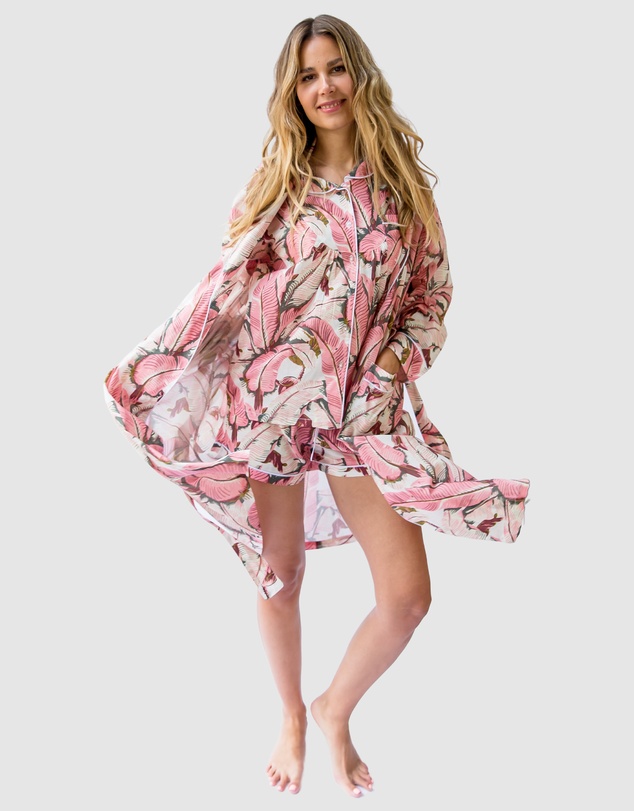 Sant And Abel - Women's Martinique® Pink Banana Leaf Robe