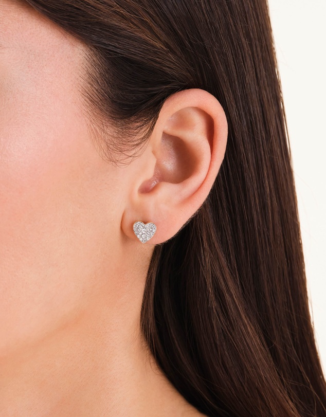 Rosefield - Pavé Heart Gold-Tone Stud Earrings