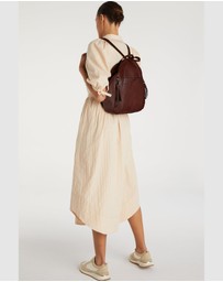 Evity - Ari Leather Tassel Backpack