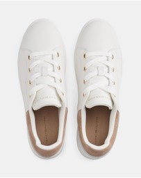 Tommy Hilfiger - Leather Cupsole Sneakers - Women's