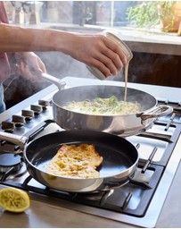 Joseph Joseph - Space Steel 2-piece Non-stick Stainless-steel Frying Pan Set with Folding Handles