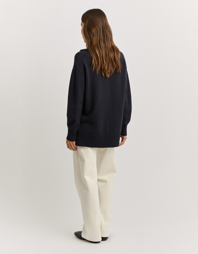 Toorallie - Relaxed Longline Zip Polo