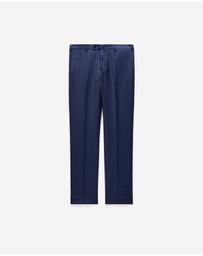 Calibre - Micro Check Wool Suit Pants Royal Blue