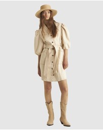 Zerafima - Holly Button Denim Dress