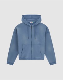GUESS Originals - GUESS Originals Triangle Logo Zip-Up Hoodie