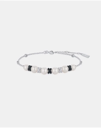 Ania Haie - Two-Tone Sparkling Braided Shell Pearl Bracelet
