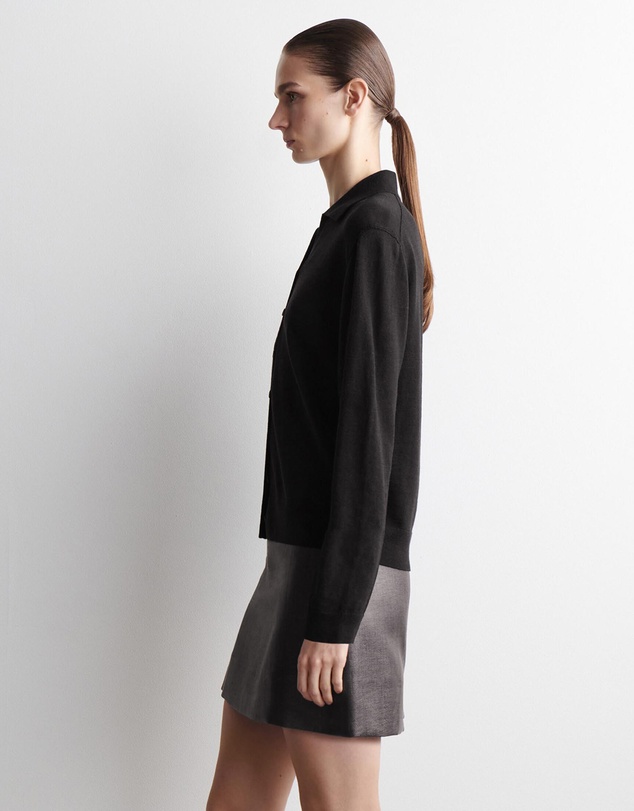 COS - Knitted Linen-Merino Shirt