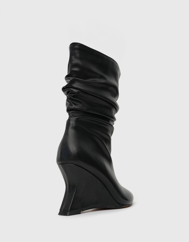 Betts - Strike Ruched Wedge Calf Boots