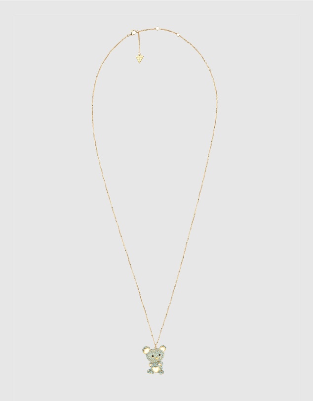 GUESS - Gold-Tone Vintage Guess Teddy Bear Necklace