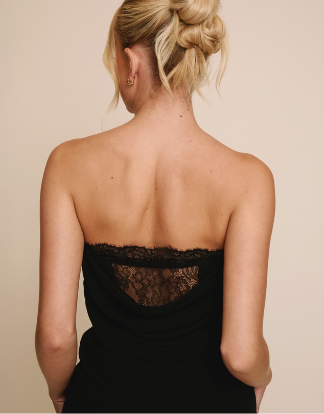 Six Stories - Lace Cup Boned Bandeau Midi Dress