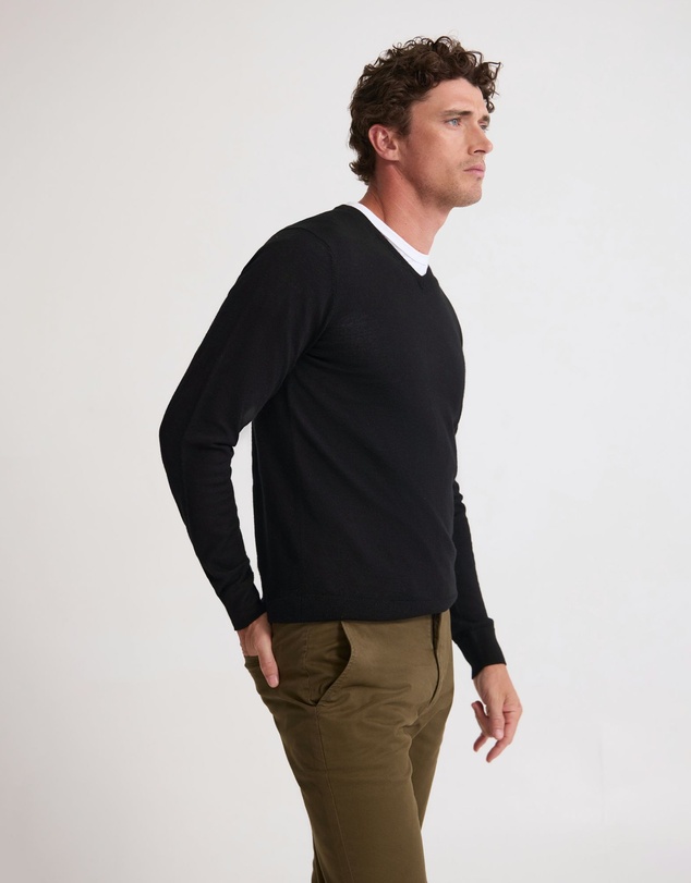 Oxford - Basic V-Neck Pure Wool Pullover