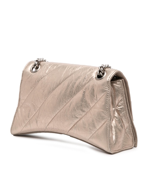 Pre-Loved by Azura Reborn - Pre-Loved Small Metallic Calfskin Crush Chain Shoulder Bag