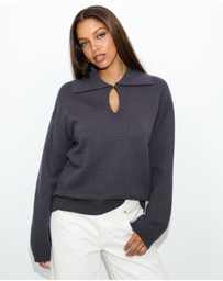 Dazie - Seattle Keyhole Knit Jumper