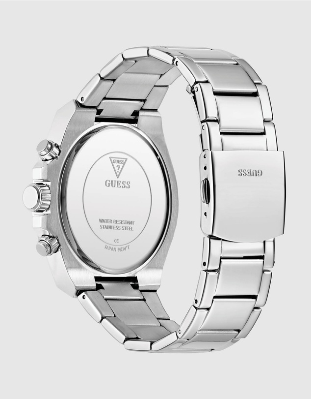 GUESS - GUESS Men's Silver Tone Multi-function Watch